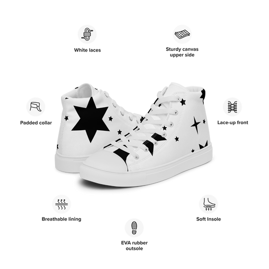 Women’s high top canvas shoes