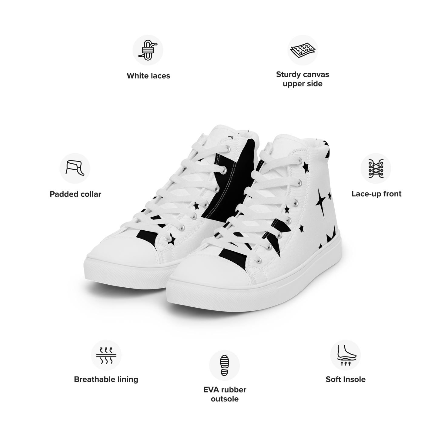 Women’s high top canvas shoes
