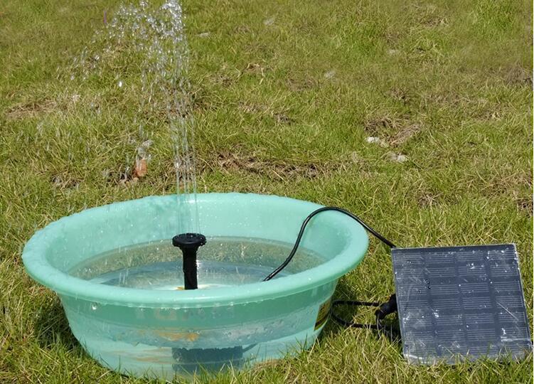 Solar Panel Powered Water Fountain Pool Pond Garden Water Sprinkler Sprayer with Water Pump & 3 Spray Heads