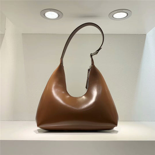 Cowhide Retro U-shaped Bag Fashion Simple Shoulder Bag Underarm Shoulder Bag