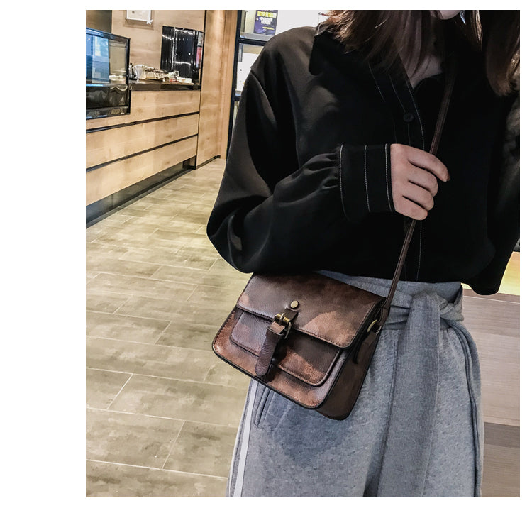 Vintage Women Flap Fashion Casual Leather Shoulder Bag